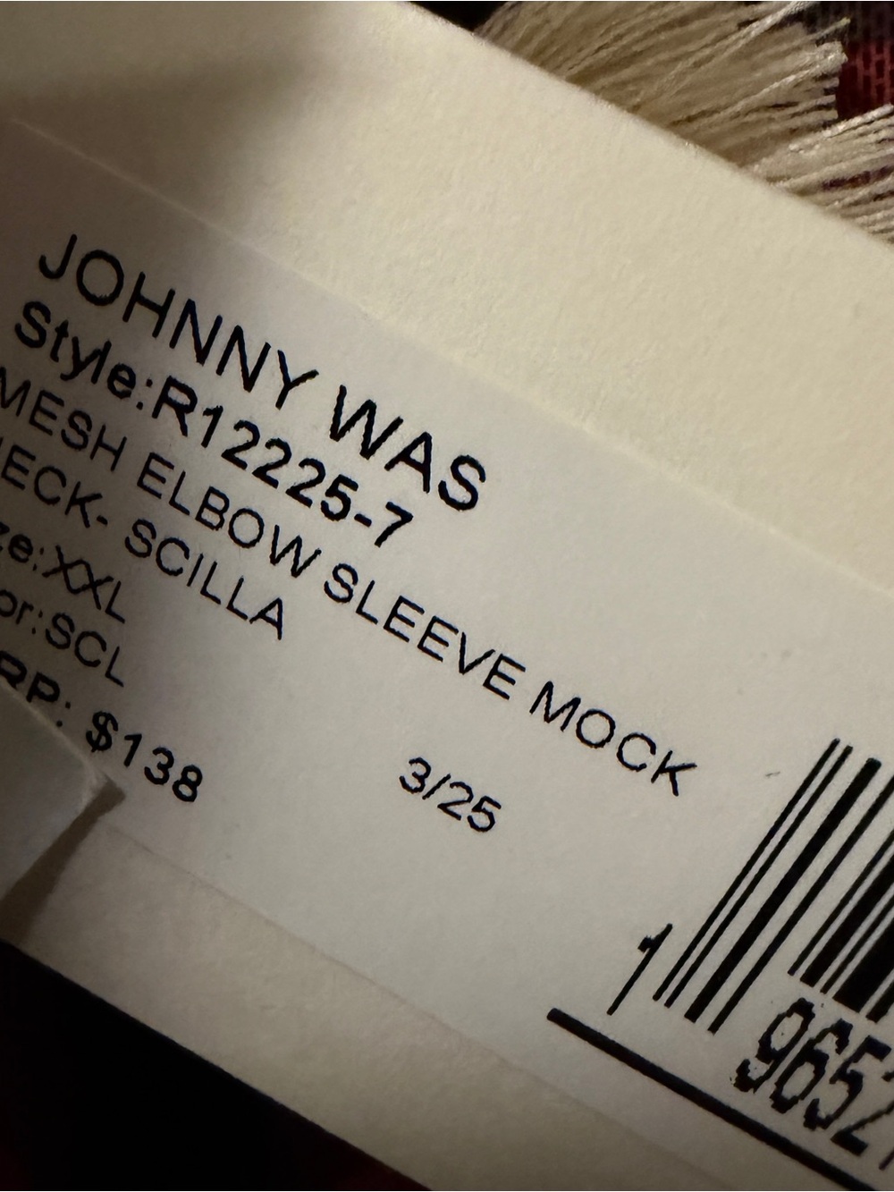 NWT JOHNNY WAS MESH ELBOW SLEEVE MOCK NECK reg $138 size XXL - Picture 9 of 10